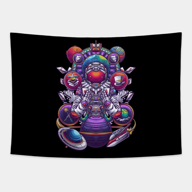 ASTRO CLOWN Tapestry by Rivlows