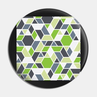 Abstract Geo - Green & Grey Pin