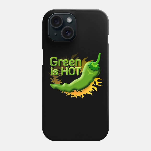 Green is HOT Phone Case by sifis