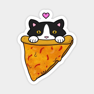 Cat eating a slice of pizza Magnet