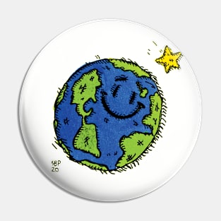 SMILING EARTH Pin