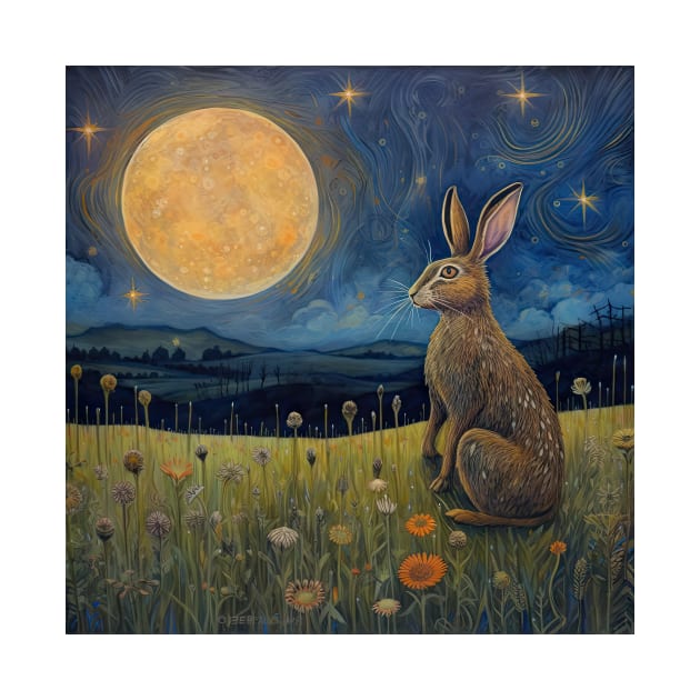 Moonlit Reverie: The Hare's Serenity 02 by thewandswant