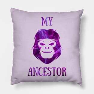 Purple Pattern Monkey Ancestor Pillow