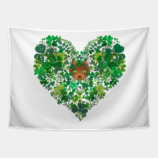 Irish Garden Surprise, Kitty Cat Eyes Tapestry