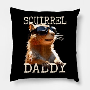 Squirrel Daddy Papa Dad Father'S Day Squirrel Father Pillow