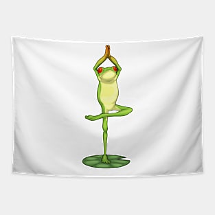 Frog Yoga Fitness Sports Tapestry