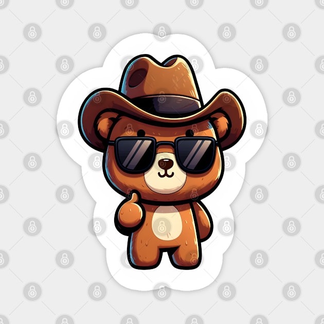 Cute Cowboy Style Bear Magnet by Teddy Club