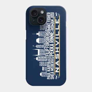 Nashville Hockey Team All Time Legends, Nashville City Skyline Phone Case