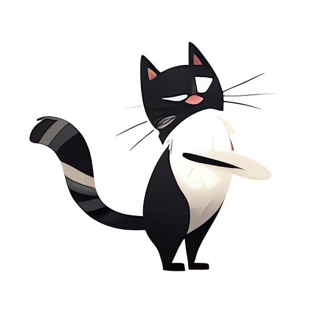 Funny Dancing Black Cat by Nenok