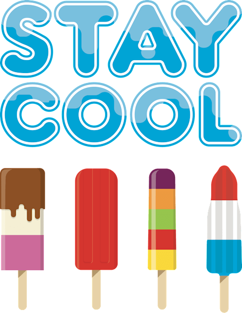 Stay Cool Popsicle Kids T-Shirt by Hixon House