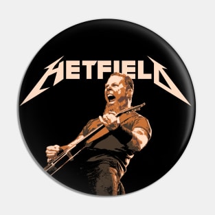 Hetfield the Guitar Hero of the Day Thrash Metal Band Pin