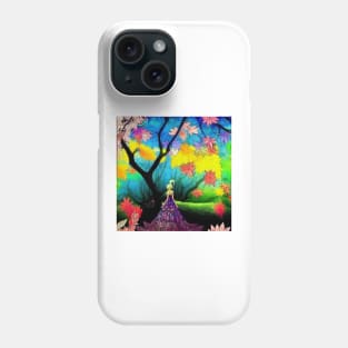 Anime Princess in Colourful Forrest - Colourful Artwork Phone Case