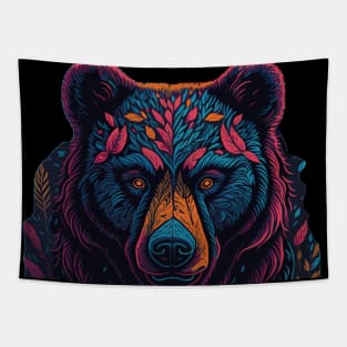 Bear Face Abstract Tapestry