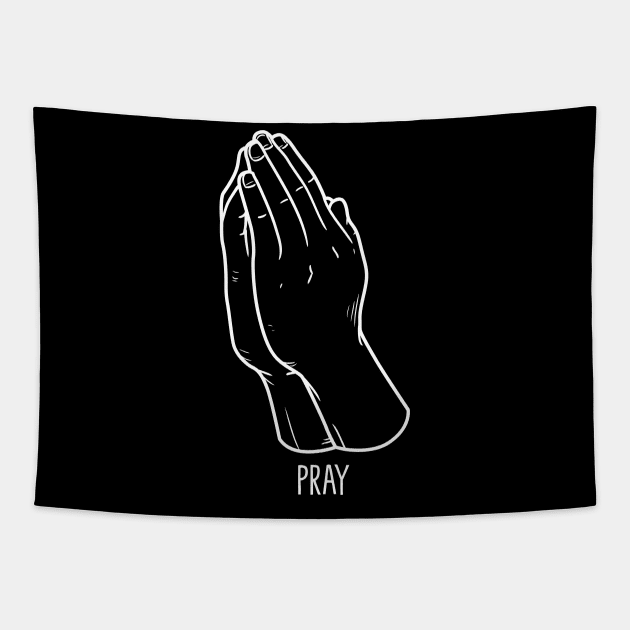 Pray Hand Sign Tapestry by Tee Tow Argh 