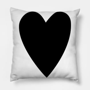 Black Heart modern design, black and white pattern. Heart Love symbol Pillow