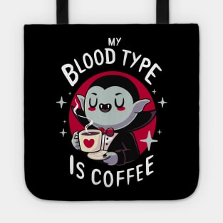 Vampire Coffee - Cute Dracula - Morning quotes Tote