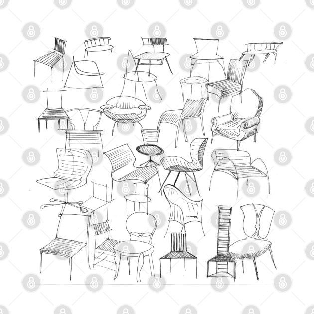 chairs and style sketch by jorge_lebeau