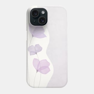 Delicate watercolor flowers of purple color Phone Case