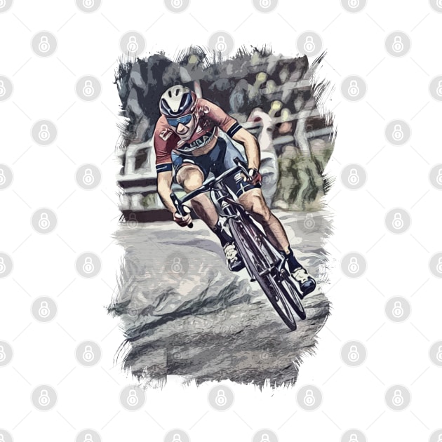 The Cyclist / Abstract fan art / Cycling heroes series #02 by Naumovski