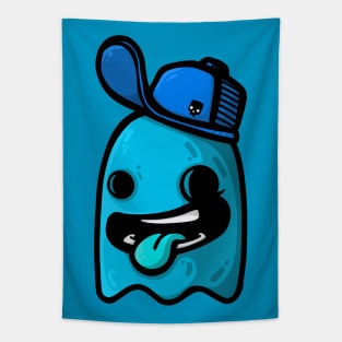 blue 2 ghost with cap Tapestry