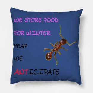 We store food for winter. Yeap we anticipate Pillow