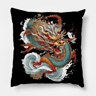 Chinese Dragon Art Pillow