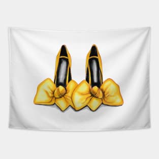 Big Bow Tie High Heels Pumps Tapestry