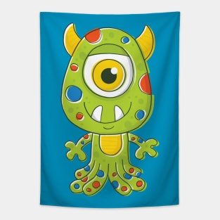 One-eyed Alien Monster Tapestry