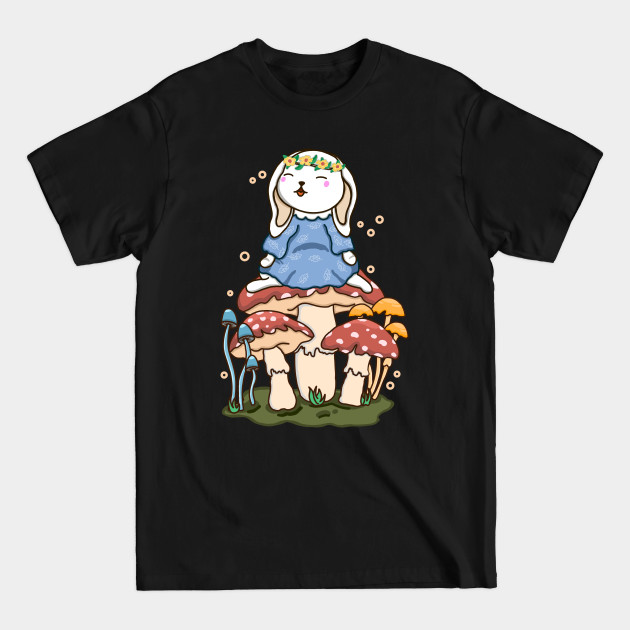 Disover Bunny and Mushroom - Cottagecore - T-Shirt