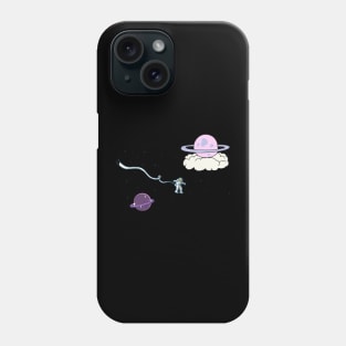 Astronaut floating in space Phone Case