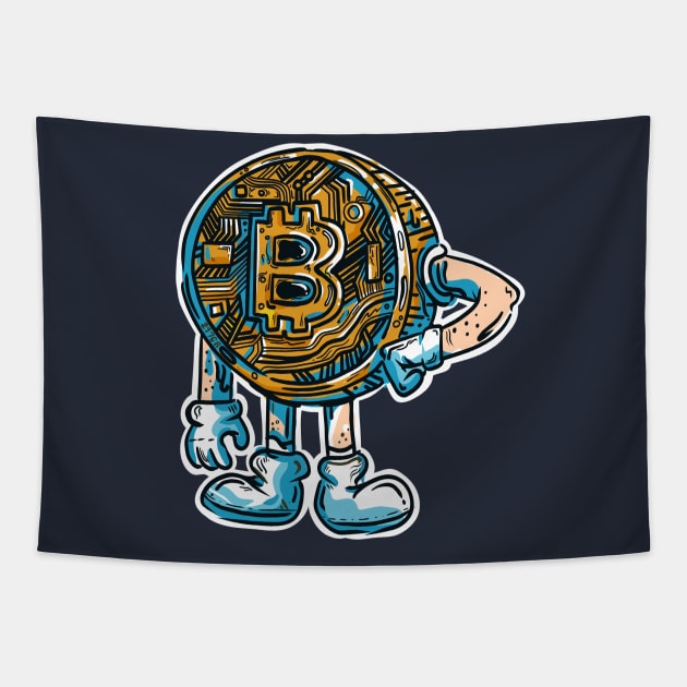 Bitcoin Boi Tapestry by clothingncrypto