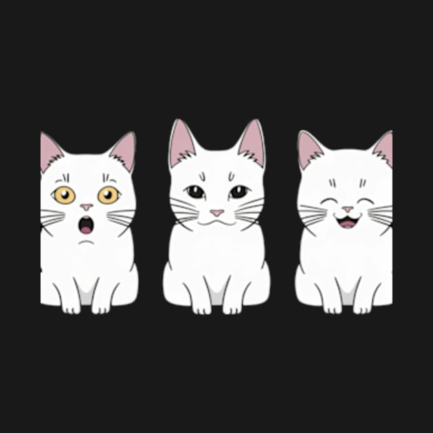 Three cats, three moods by TshirtMA