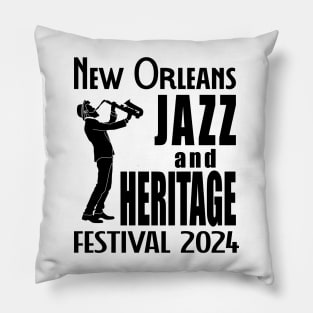 New Orleans Jazz Festival 2024 Pillow