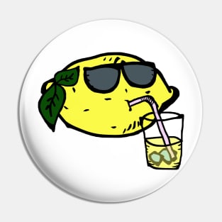 Lemon drinking lemonade Pin