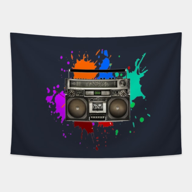 Boom Box T-Shirt Tapestry by APOCALYPTIK