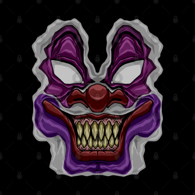 crazy clown face by JiraDesign