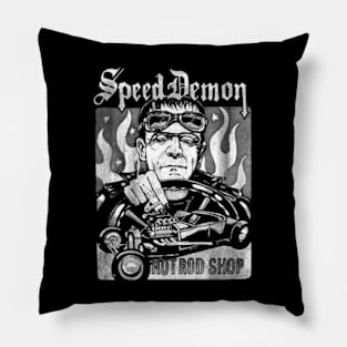 Speed Demon Hot Rod Shop Pillow