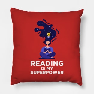 Reading is my Superpower Pillow