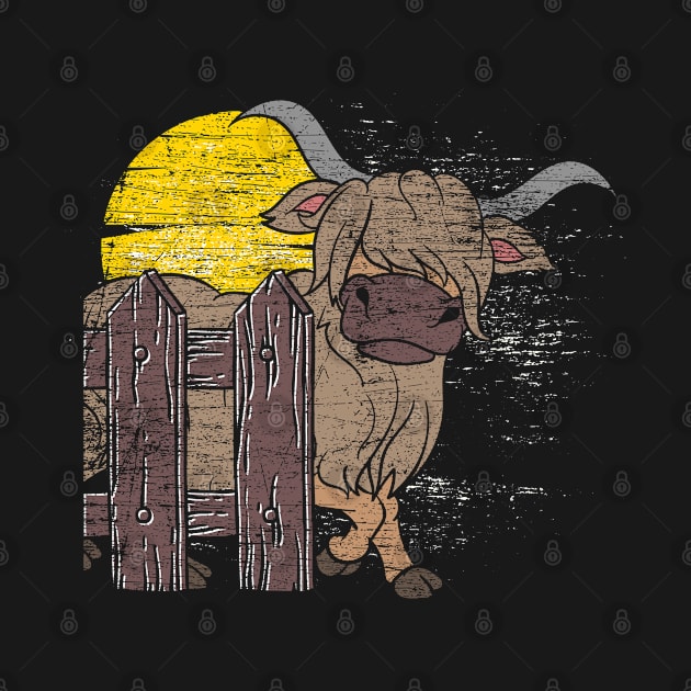 Sun Cute Highland Cow by ShirtsShirtsndmoreShirts