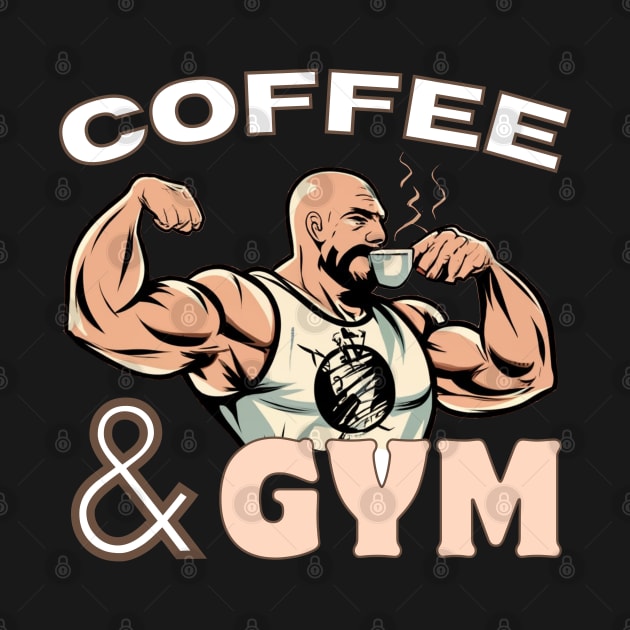 Coffe and Gym, Caffeine Addiction, Coffe drinks, Workout, Biceps, Funny by HelenGie