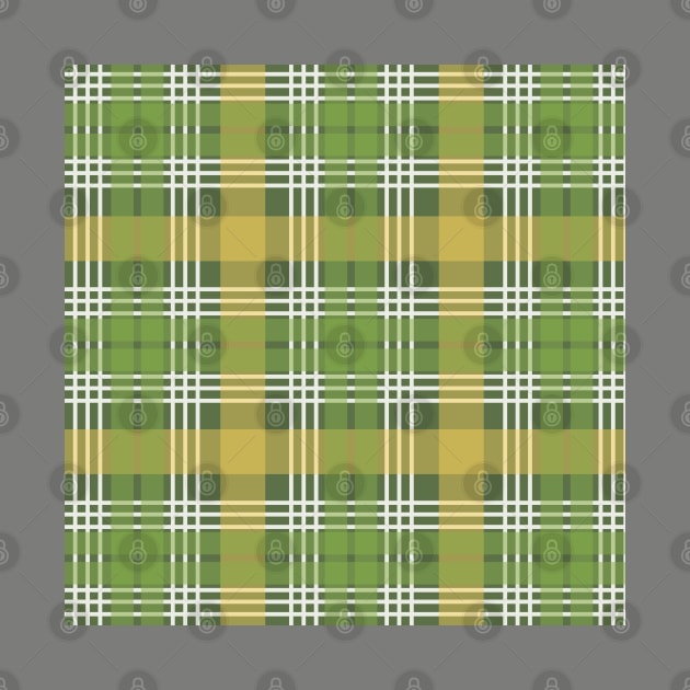 Green, White and Yellow Scottish Tartan Style Design by MacPean