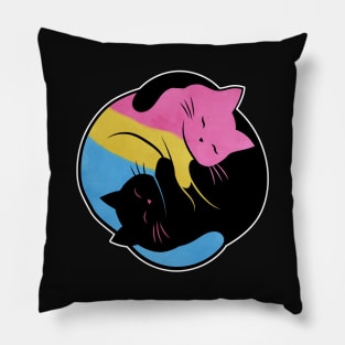 Pansexual Eternal Yin Yang Cat Pillow