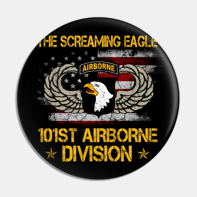 101st Airborne Paratrooper US Army Veteran Vintage Pin by floridadori