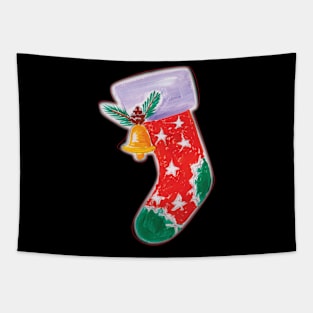 Christmas Stocking with bell in Tapestry