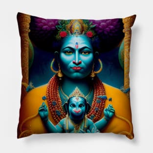 Hanuman Baby with mother Gaia Pillow