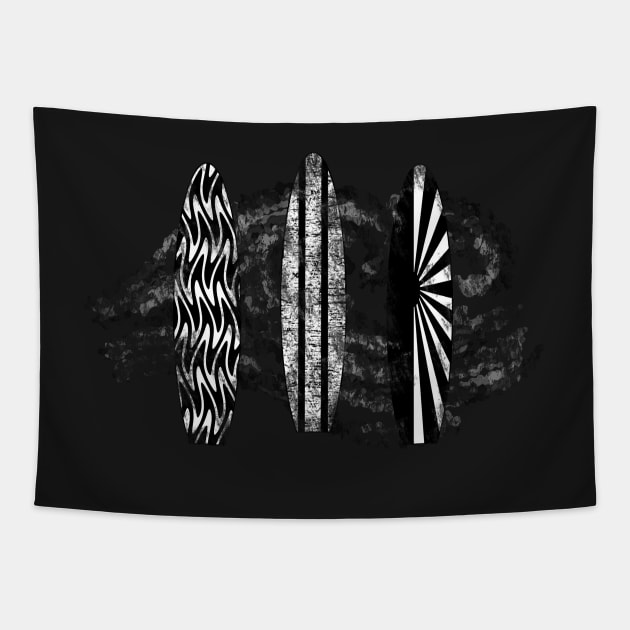 Retro Surfboards and Waves Tapestry by StephJChild