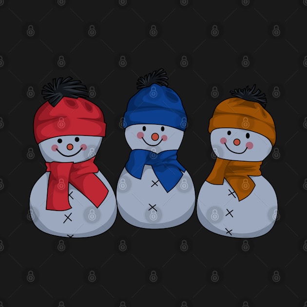 Cute snowmen by DG vectors