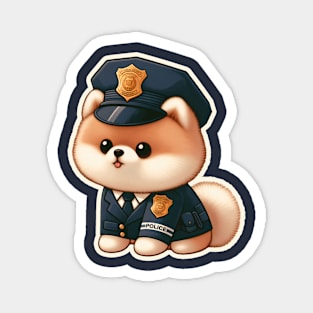 Pomeranian Police Magnet