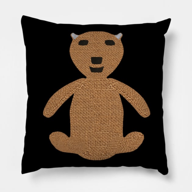 The Letter Teddy Tee Pillow by TreeFallStudios