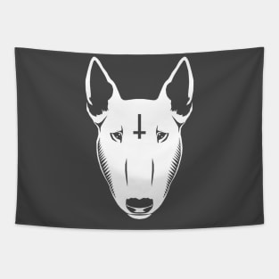 Bull Terrier Anti Christ Tapestry